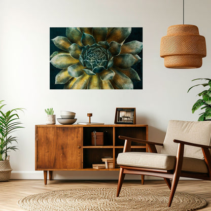 Poster orizzontale staccabile e attaccabile "MISTICO VIRTUALE DI SUCCULENTE"