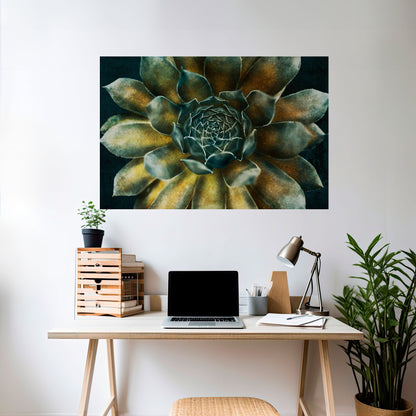 Poster orizzontale staccabile e attaccabile "MISTICO VIRTUALE DI SUCCULENTE"