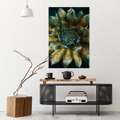 Poster verticale staccabile e attaccabile "MISTICO VIRTUALE DI SUCCULENTE"