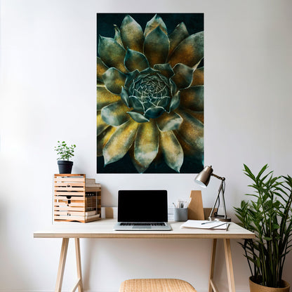 Poster verticale staccabile e attaccabile "MISTICO VIRTUALE DI SUCCULENTE"