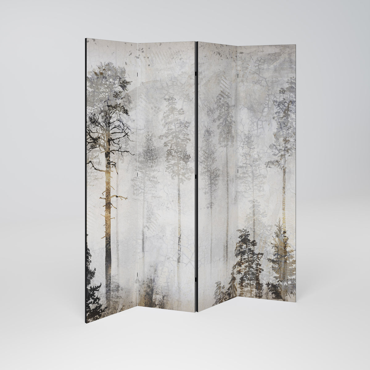 FADE IN THE TREES Decorative 4-Panel Room Divider