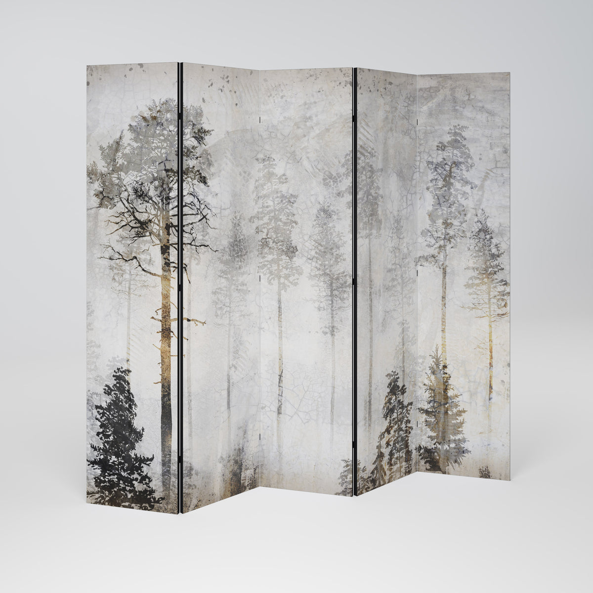 FADE IN THE TREES Decorative 5-Panel Room Divider