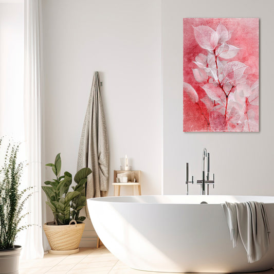 ETHERAL PETAL GLOW Vertical Canvas Print