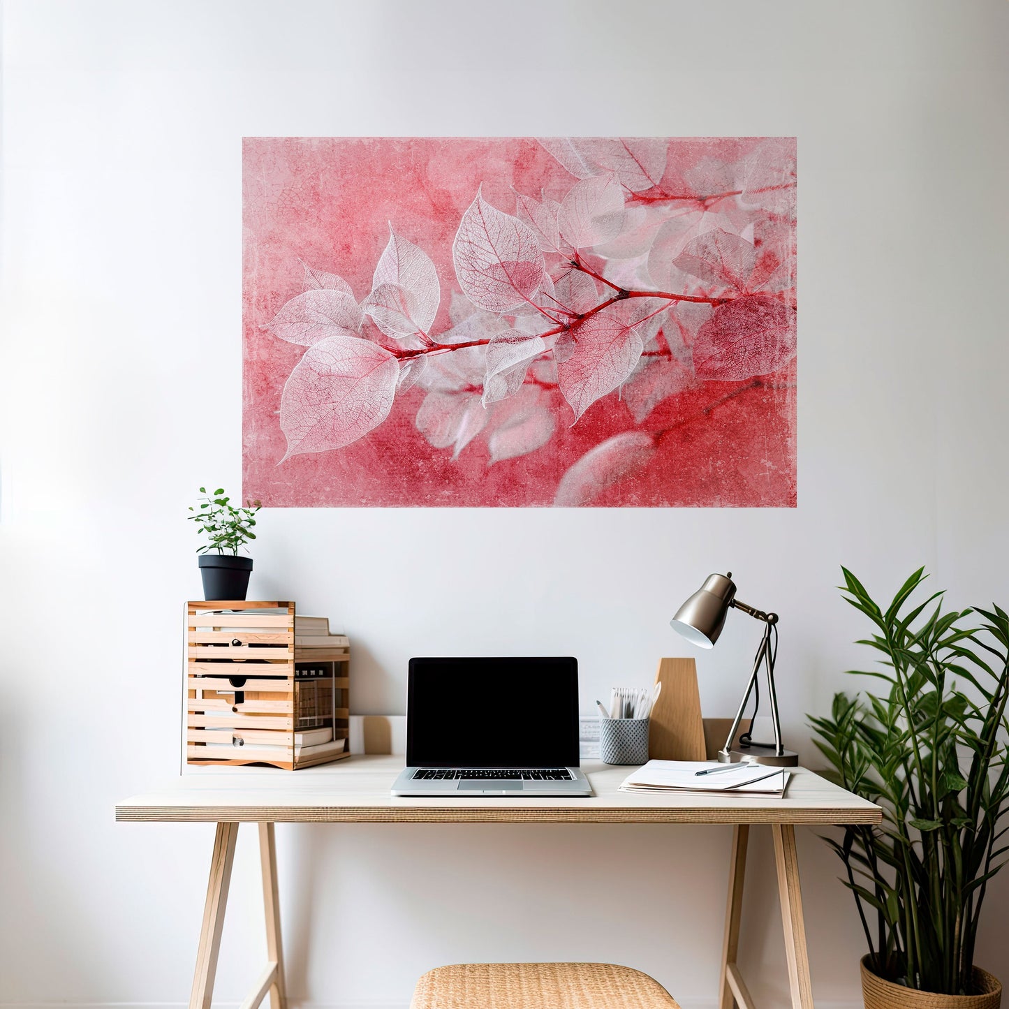 Poster orizzontale staccabile e attaccabile ETHERAL PETAL GLOW