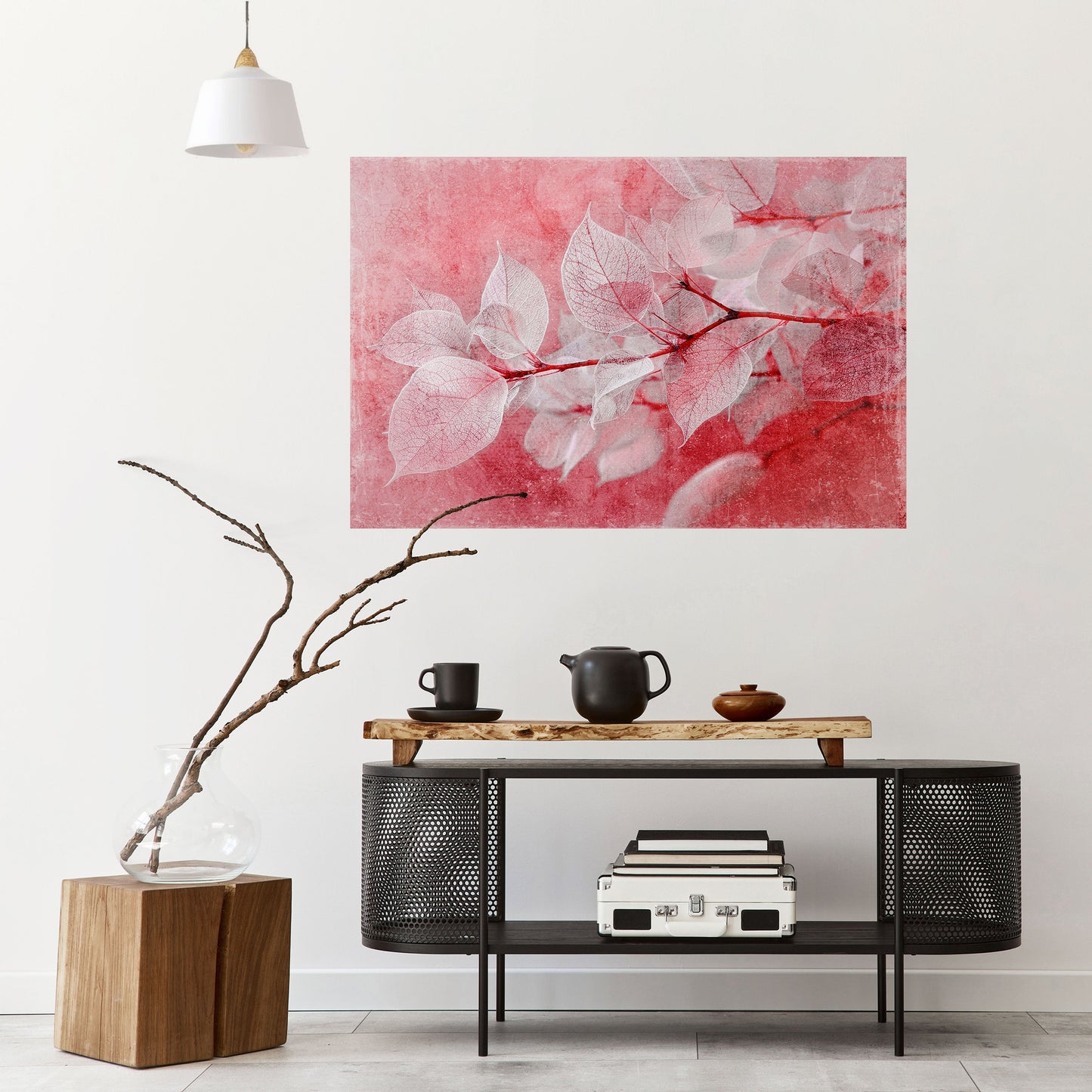 Poster orizzontale staccabile e attaccabile ETHERAL PETAL GLOW