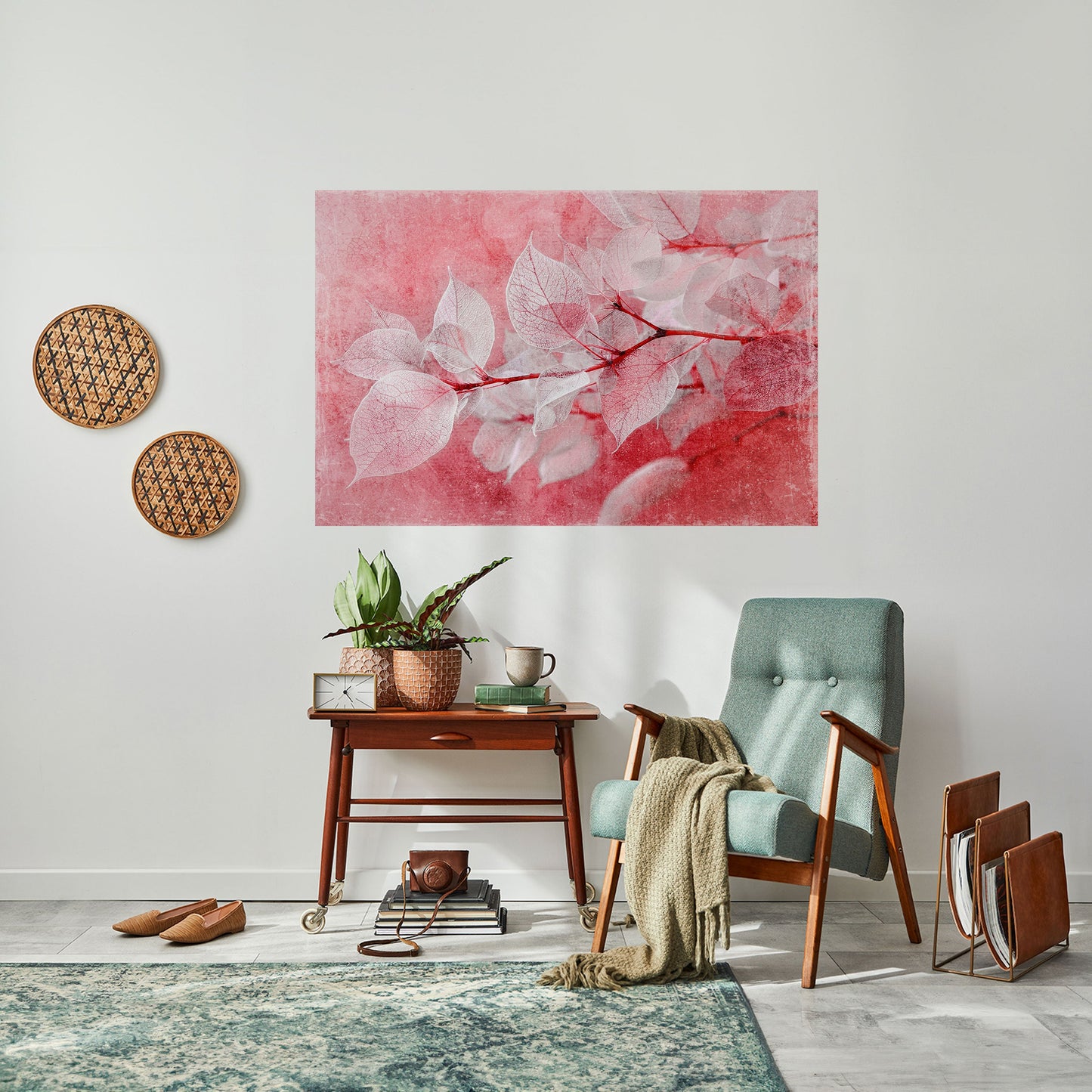 Poster orizzontale staccabile e attaccabile ETHERAL PETAL GLOW