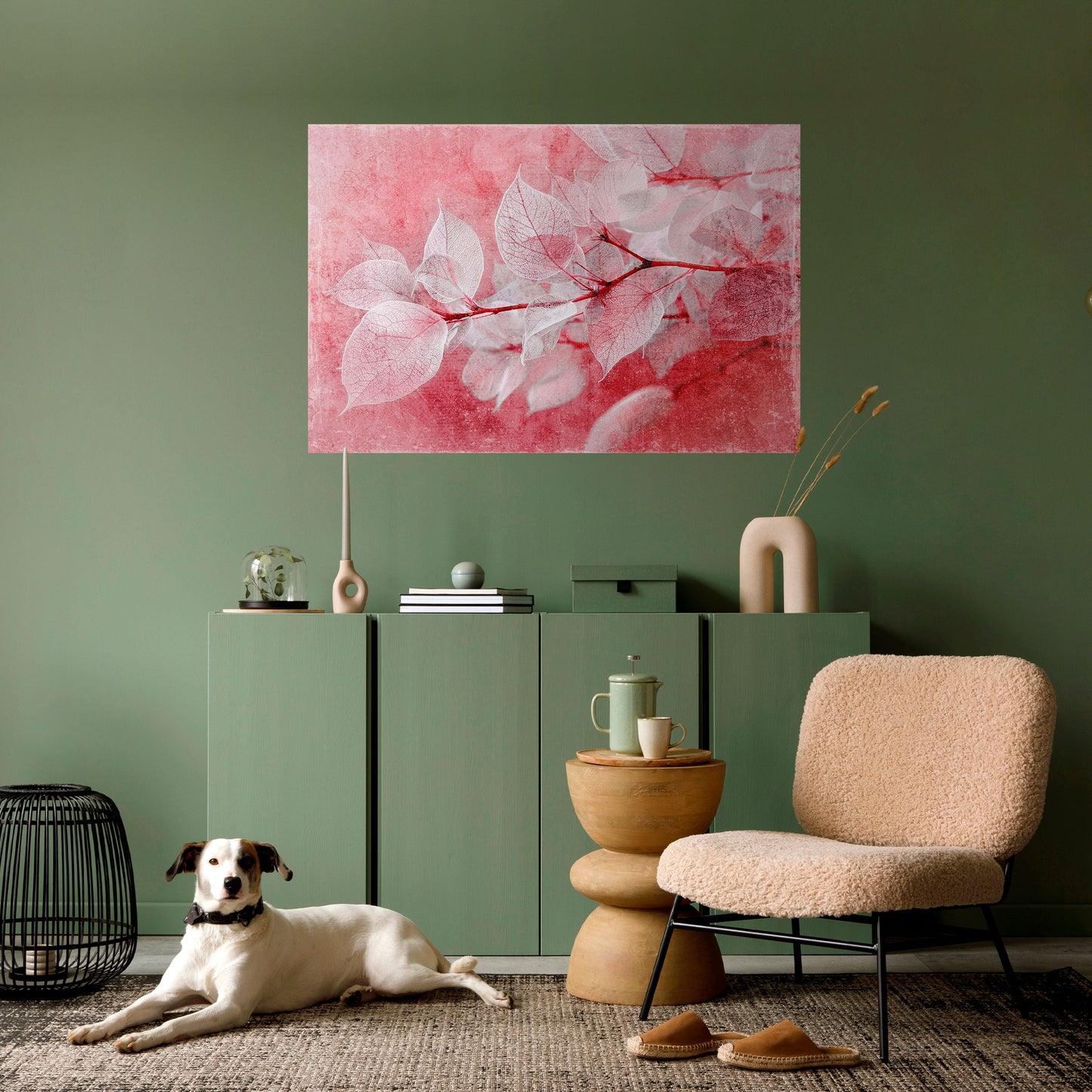 Poster orizzontale staccabile e attaccabile ETHERAL PETAL GLOW