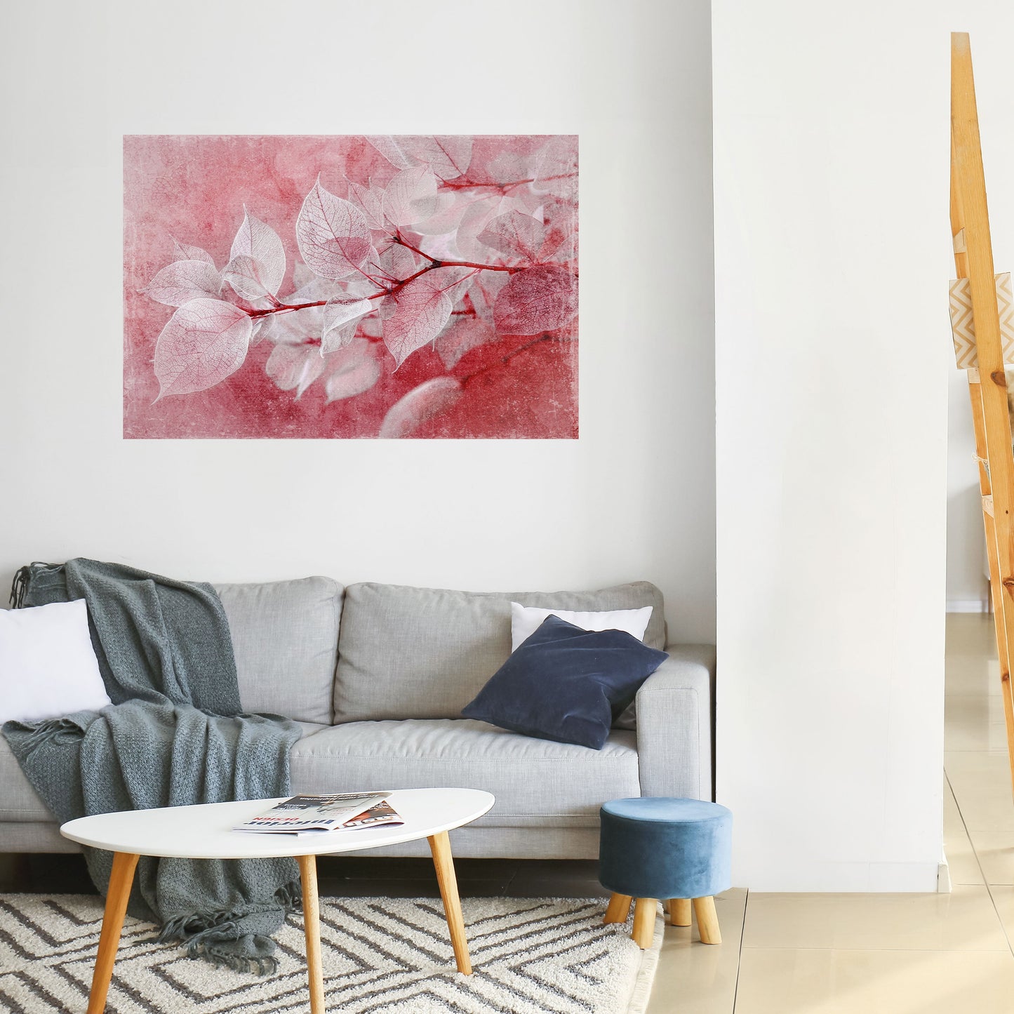 Poster orizzontale staccabile e attaccabile ETHERAL PETAL GLOW
