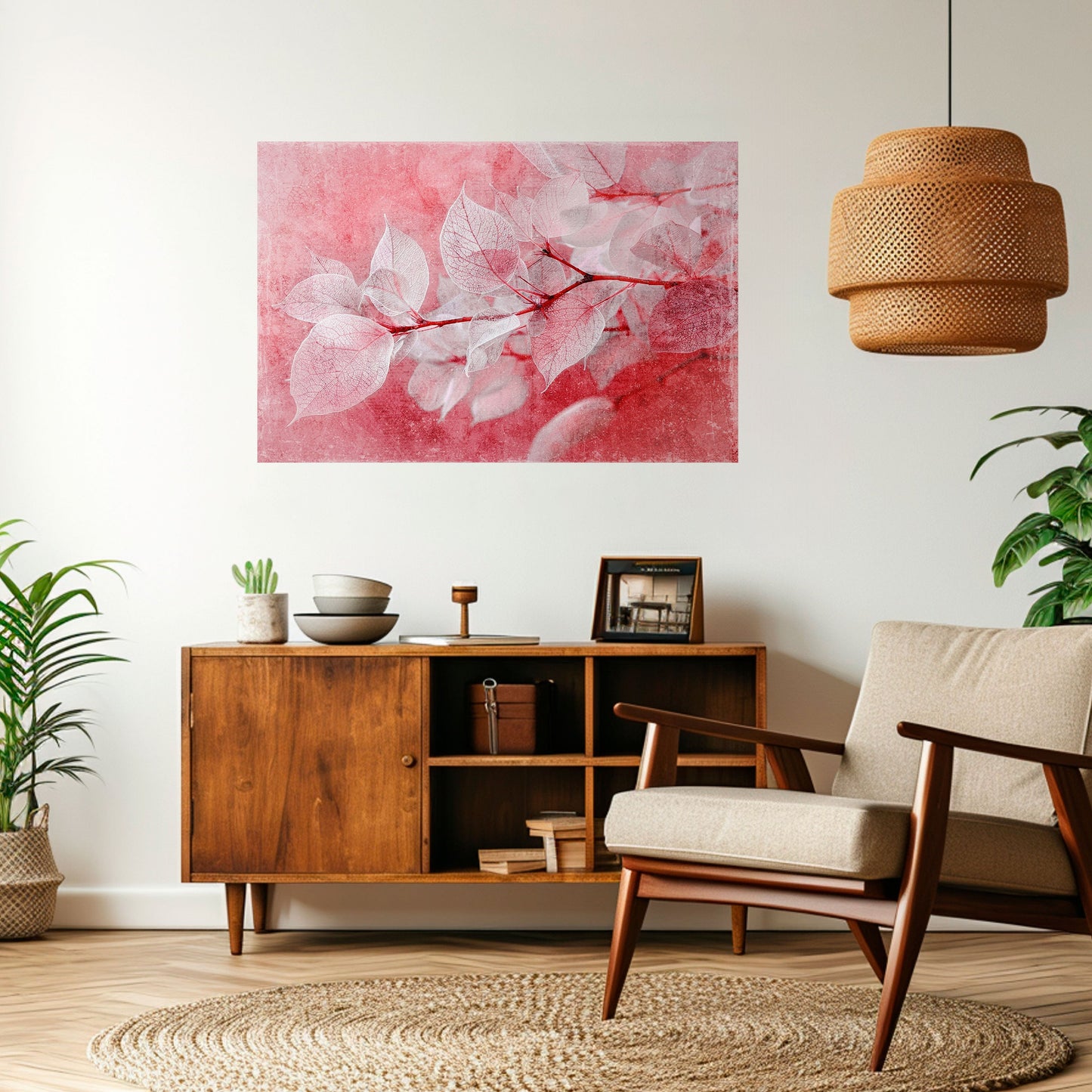 Poster orizzontale staccabile e attaccabile ETHERAL PETAL GLOW