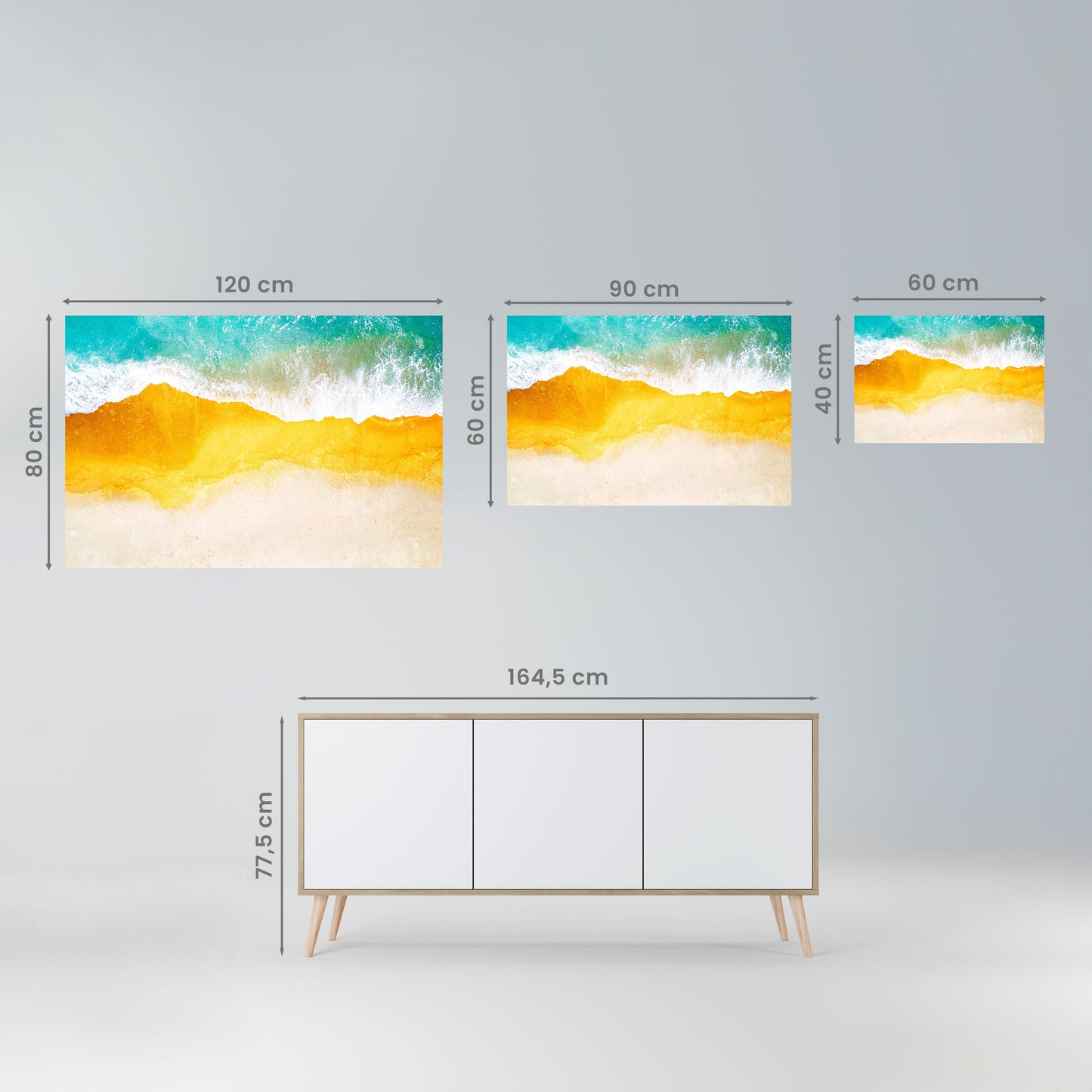 Poster orizzontale staccabile e attaccabile TRILOGIA DELLE MAREE