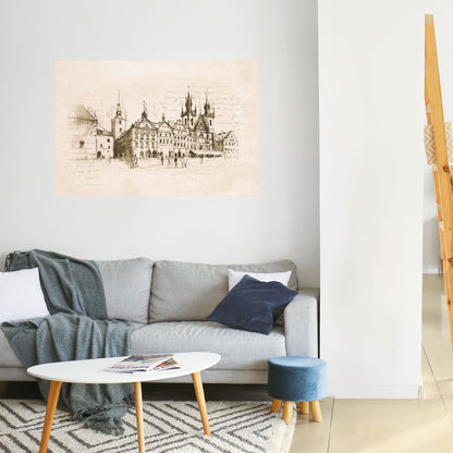 Poster orizzontale staccabile e attaccabile SUSSURRI DI ARCHITETTURA