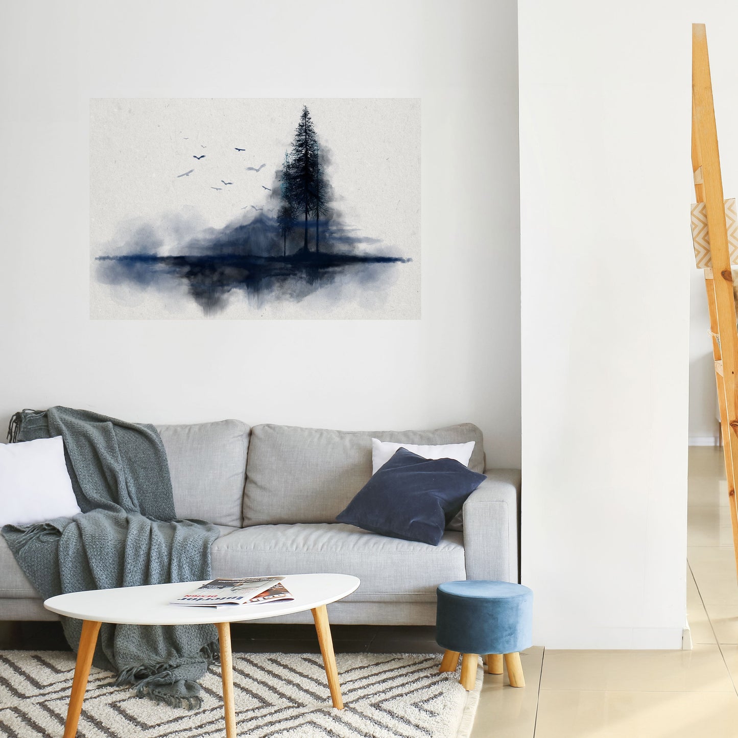 MISTY RECOLLECTION Poster orizzontale staccabile e attaccabile