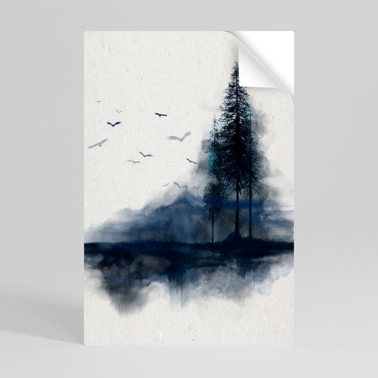 MISTY RECOLLECTION Poster verticale staccabile e attaccabile