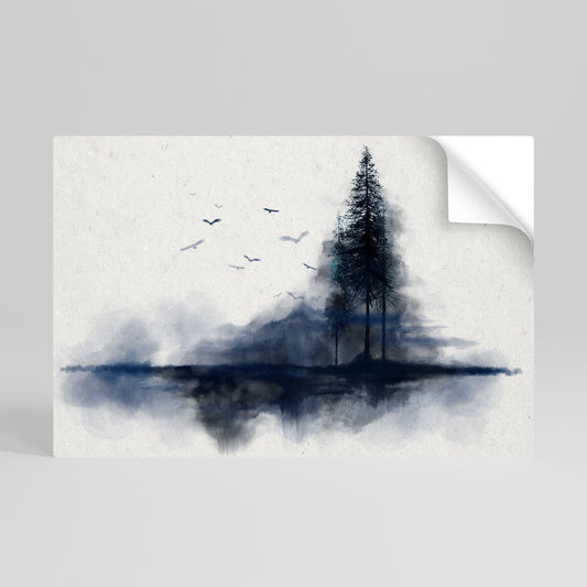 MISTY RECOLLECTION Poster orizzontale staccabile e attaccabile