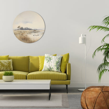 LAKESIDE NOSTALGY Round Wall Art