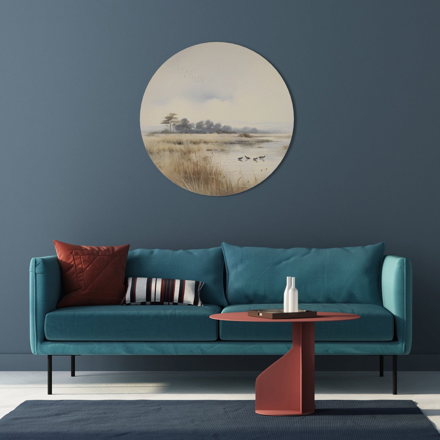 LAKESIDE NOSTALGY Round Wall Art