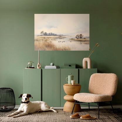 Poster orizzontale staccabile e attaccabile LAKESIDE NOSTALGY