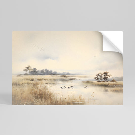 Poster orizzontale staccabile e attaccabile LAKESIDE NOSTALGY