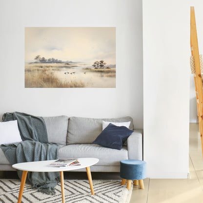 Poster orizzontale staccabile e attaccabile LAKESIDE NOSTALGY