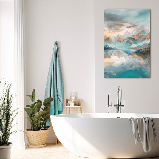 AZURE SUMMITS Vertical Canvas Print
