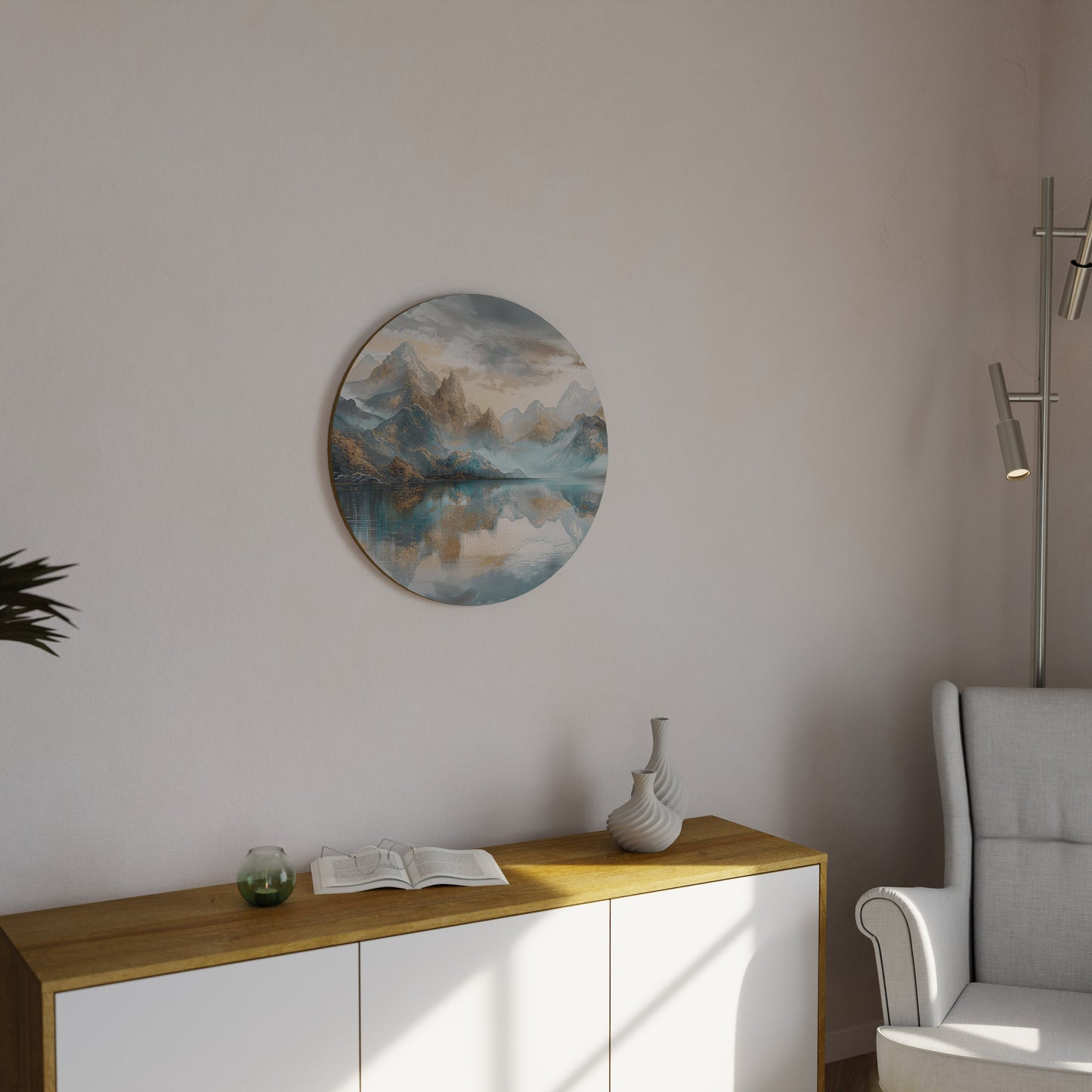 AZURE SUMMITS - Decorazione murale rotonda