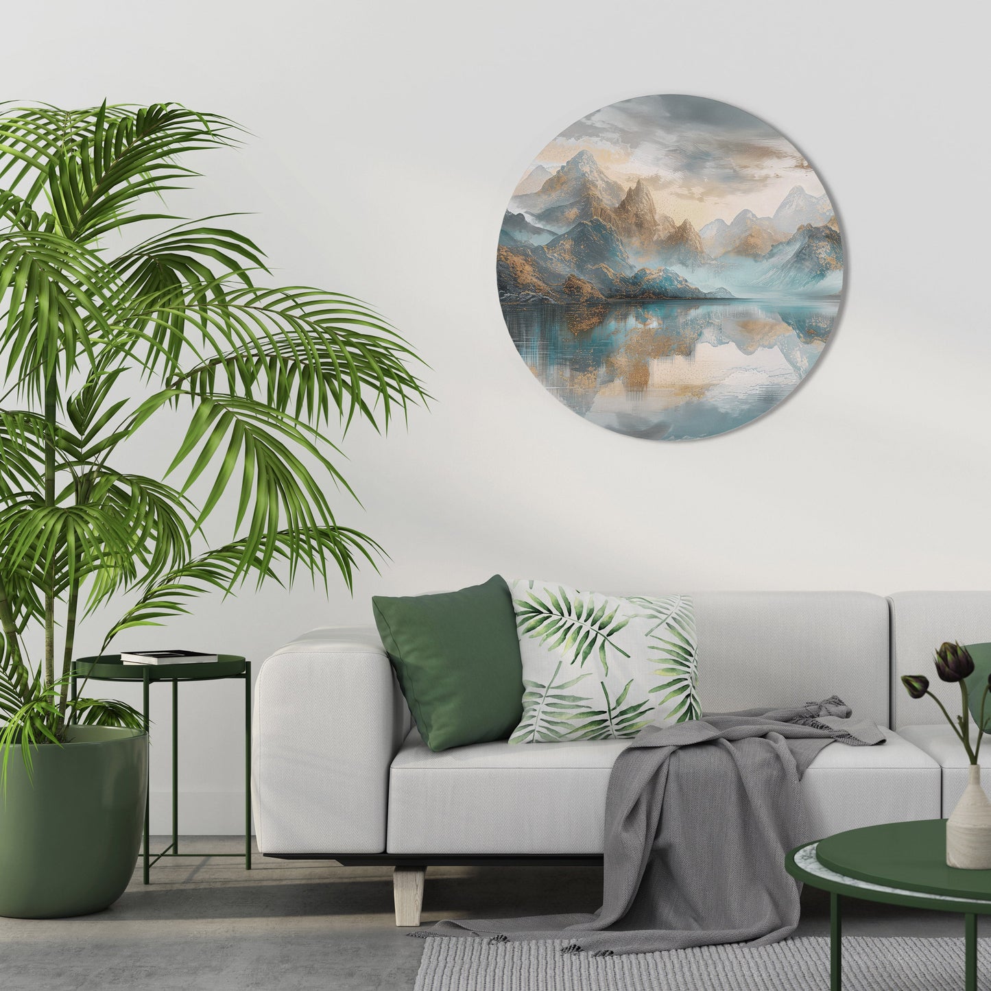 AZURE SUMMITS - Decorazione murale rotonda