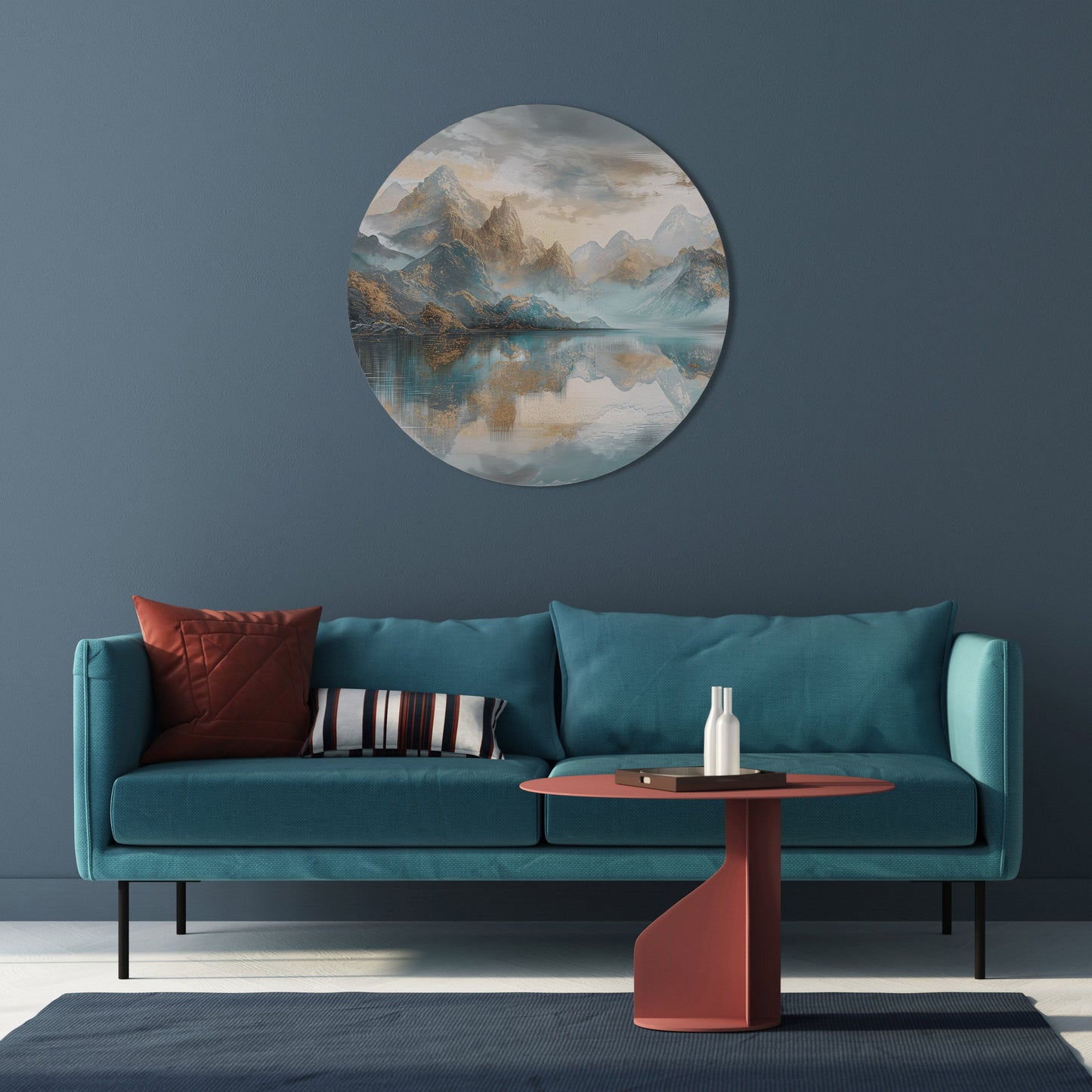 AZURE SUMMITS - Decorazione murale rotonda