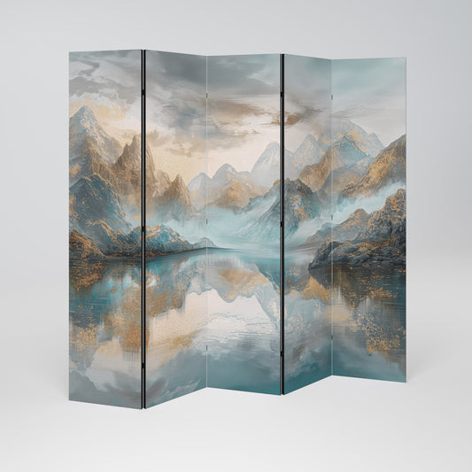 AZURE SUMMITS Divisorio decorativo per ambienti a 5 pannelli