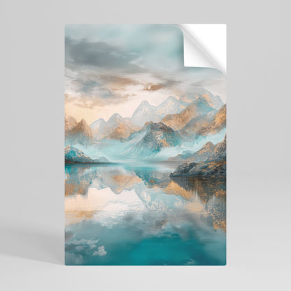 Poster verticale staccabile e attaccabile AZURE SUMMITS