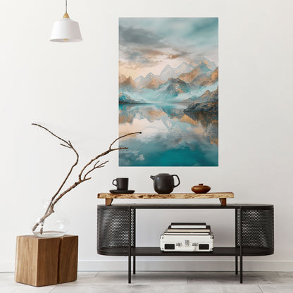 Poster verticale staccabile e attaccabile AZURE SUMMITS