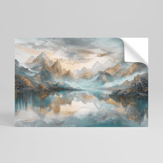 Poster orizzontale staccabile e attaccabile AZURE SUMMITS
