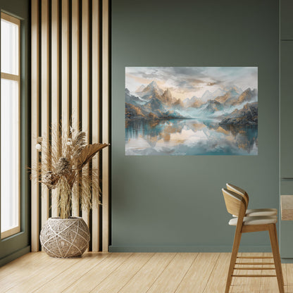 Poster orizzontale staccabile e attaccabile AZURE SUMMITS