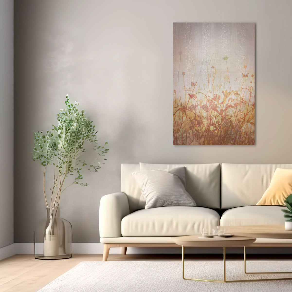 MEADOW BUTTERFLIES Stampa su tela verticale