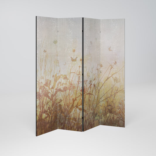MEADOW BUTTERFLIES Divisorio decorativo per ambienti a 4 pannelli