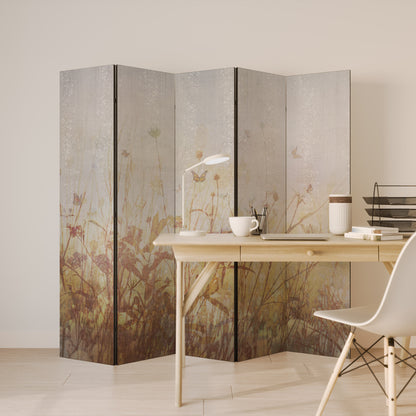 MEADOW BUTTERFLIES Divisorio decorativo per ambienti a 5 pannelli