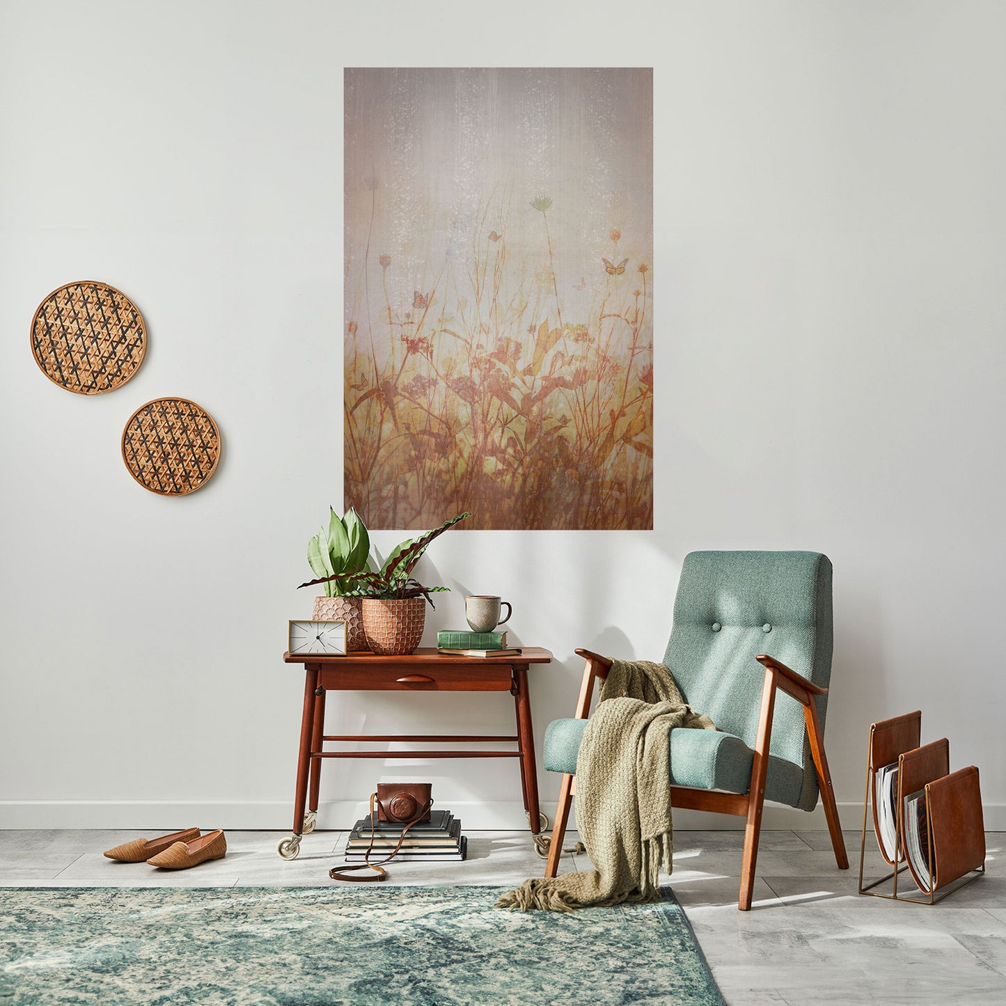 Poster verticale staccabile e attaccabile MEADOW BUTTERFLIES