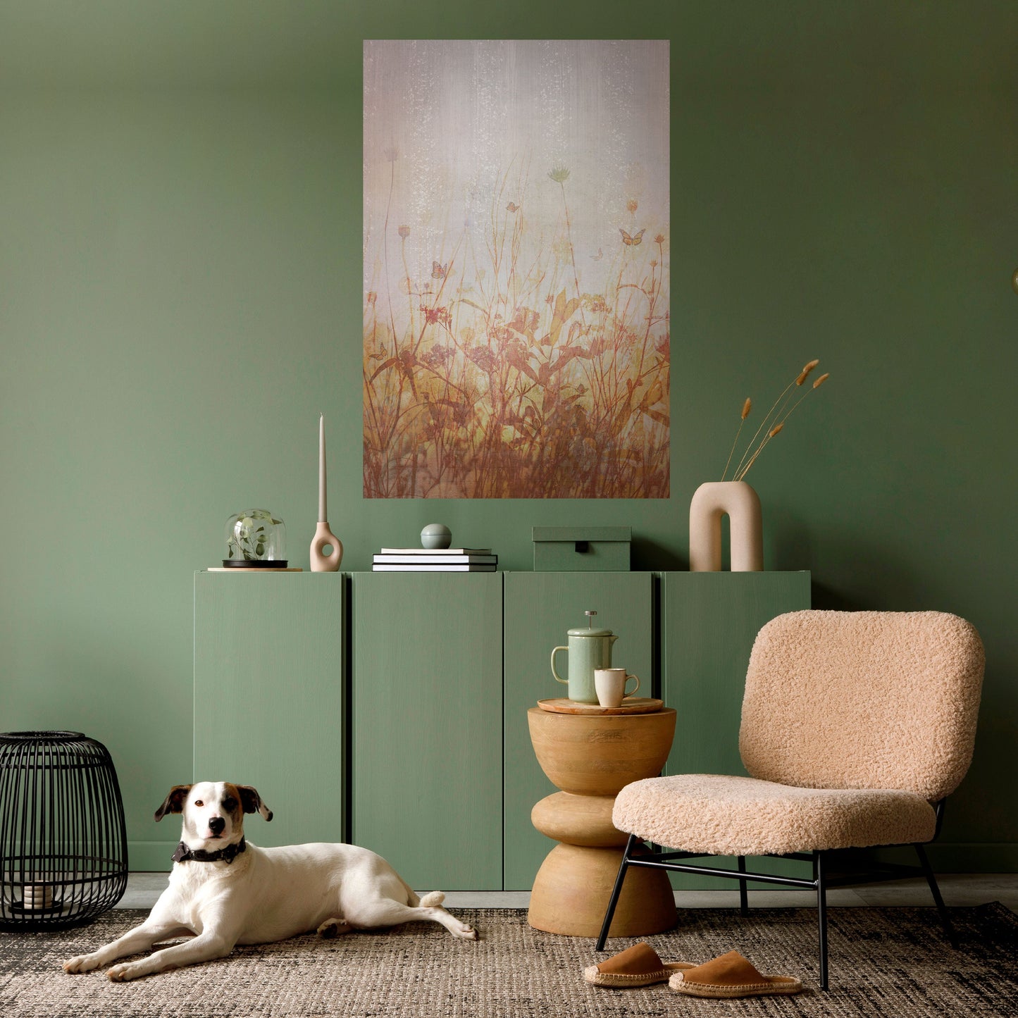 Poster verticale staccabile e attaccabile MEADOW BUTTERFLIES