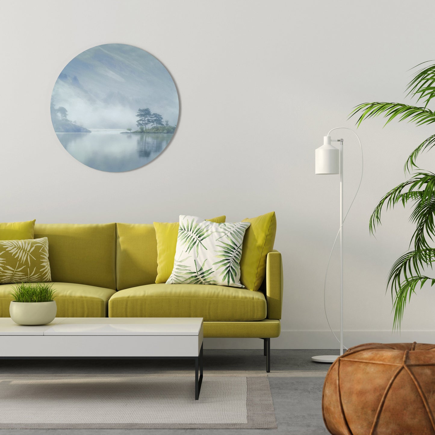 SILVER LAKE Round Wall Art