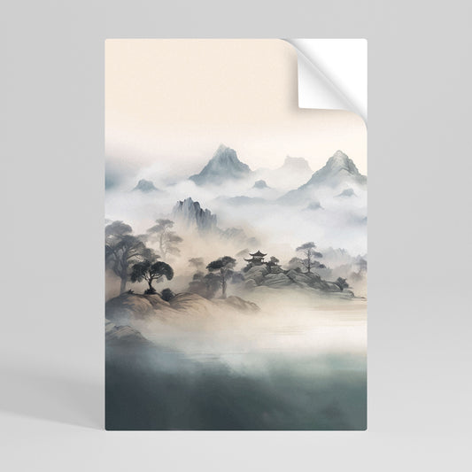 Poster verticale staccabile e attaccabile di HIDDEN TEMPLE MIST