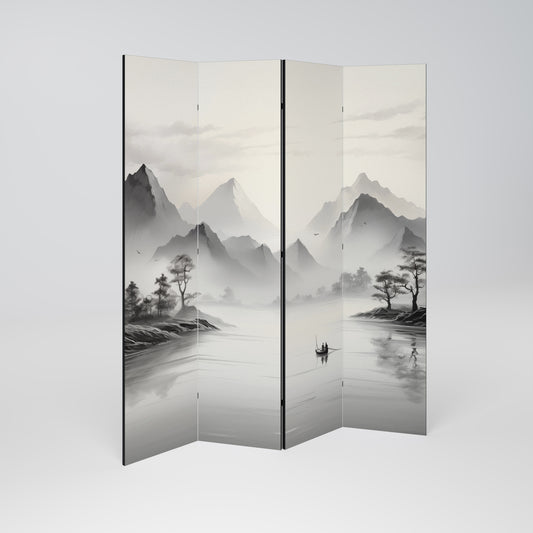 Divisorio decorativo per ambienti ASIAN VENTURE a 4 pannelli
