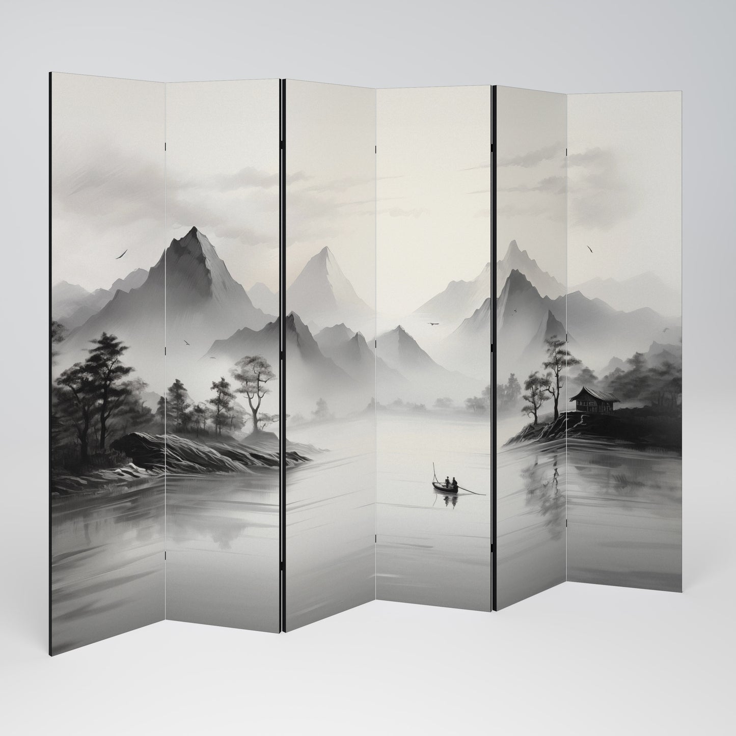 Divisorio decorativo per ambienti ASIAN VENTURE a 6 pannelli