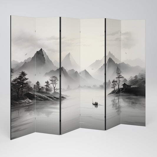Divisorio decorativo per ambienti ASIAN VENTURE a 6 pannelli