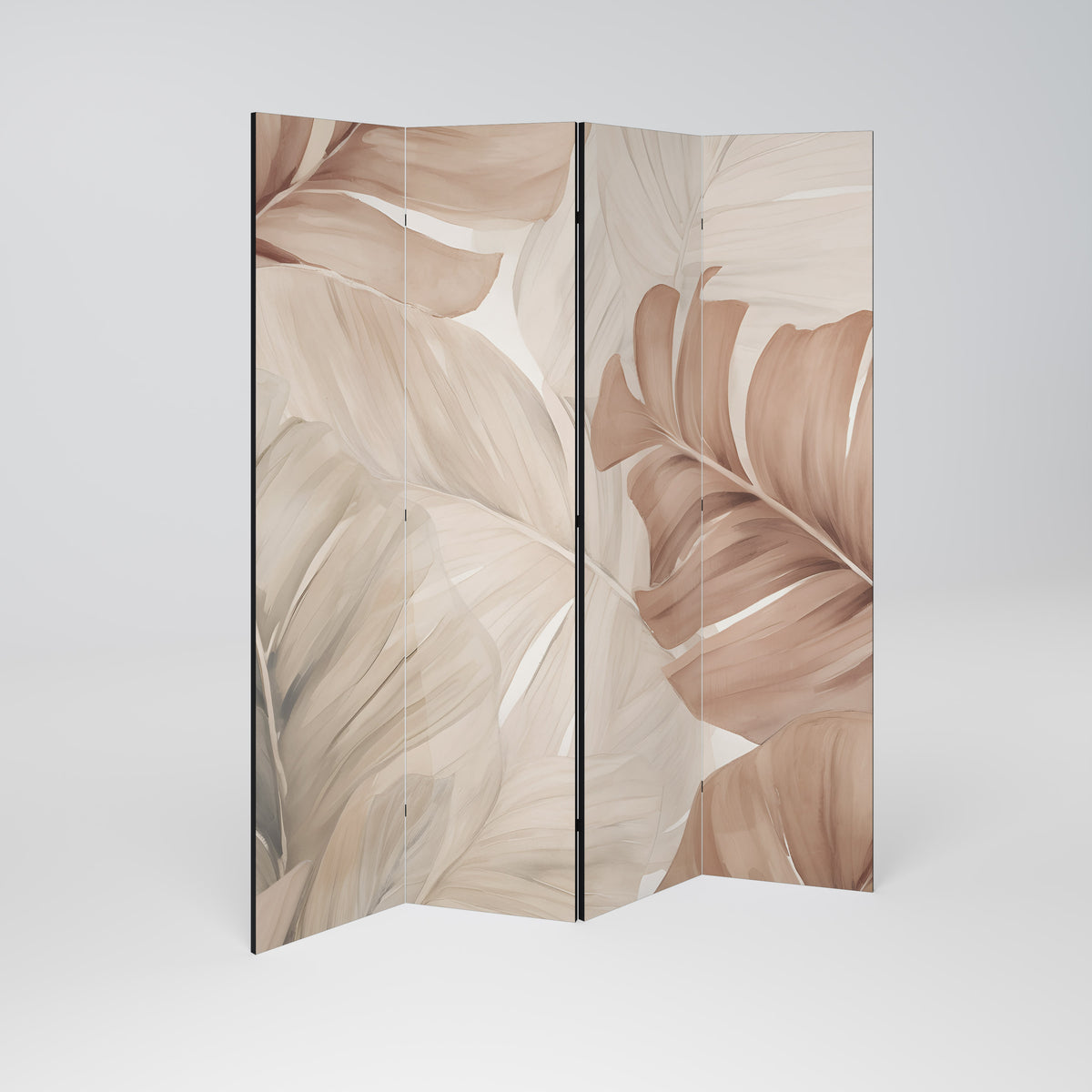 SOFT TONES OF FOLIAGE Paravento Decorativo a 4 Pannelli