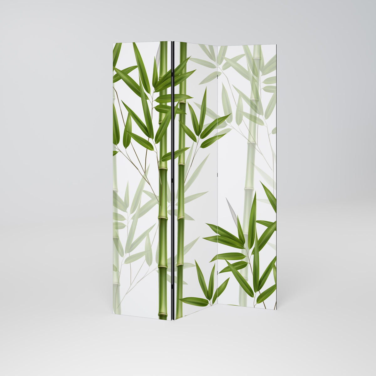 SERENE BAMBOO WHISPERS Paravento Decorativo a 3 Pannelli