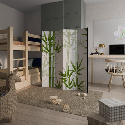 SERENE BAMBOO WHISPERS Divisorio decorativo per ambienti a 4 pannelli