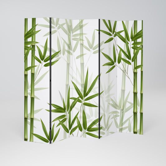 SERENE BAMBOO WHISPERS Divisorio decorativo per ambienti a 5 pannelli