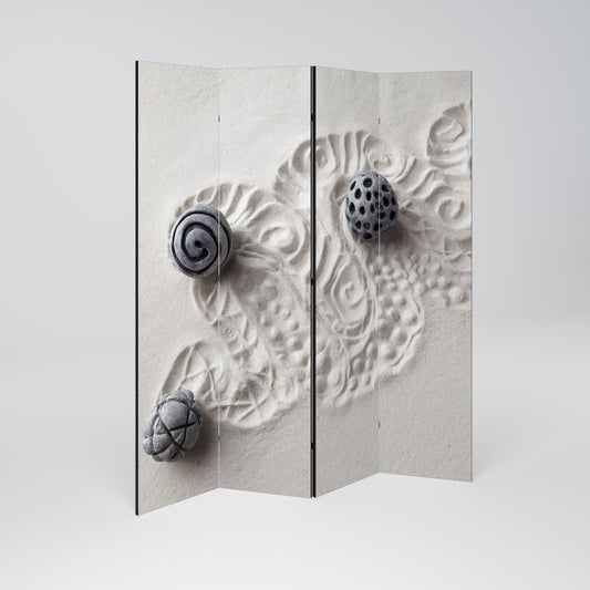 Serenity decorativo divisorio per ambienti a 4 pannelli SAND SCULPTED SERENITY