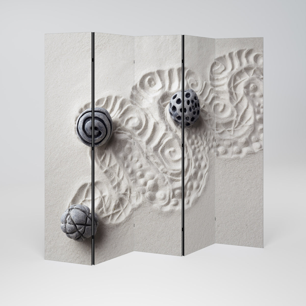 SAND SCULPTED SERENITY Paravento Decorativo a 5 Pannelli