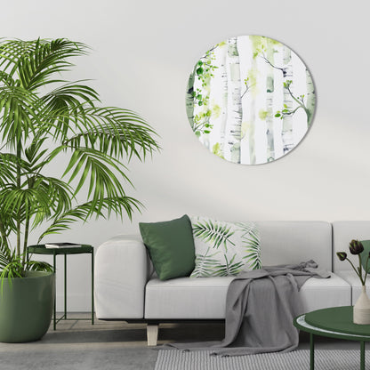 BIRCHY SOLACE Round Wall Art