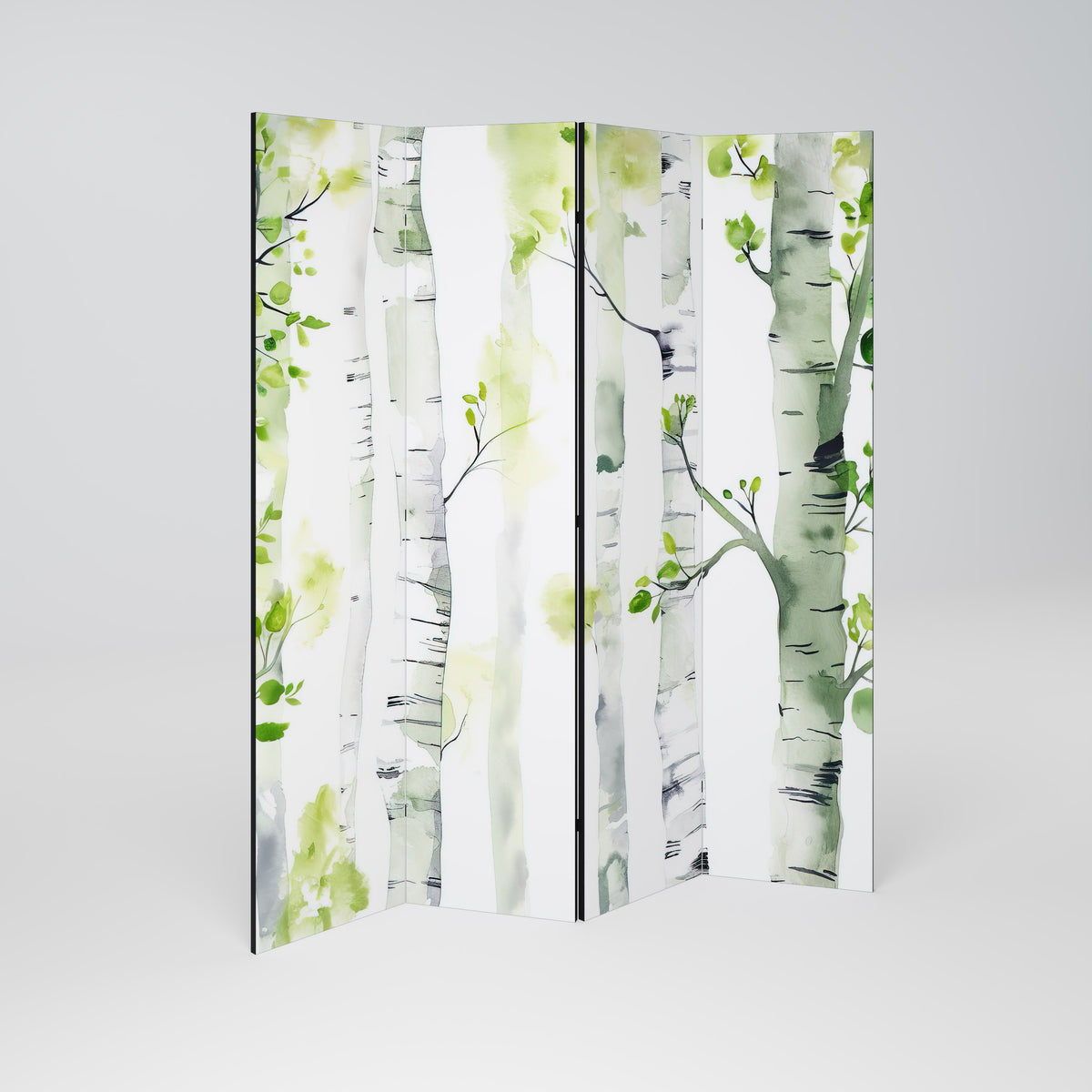 BIRCHY SOLACE Paravento Decorativo a 4 Pannelli